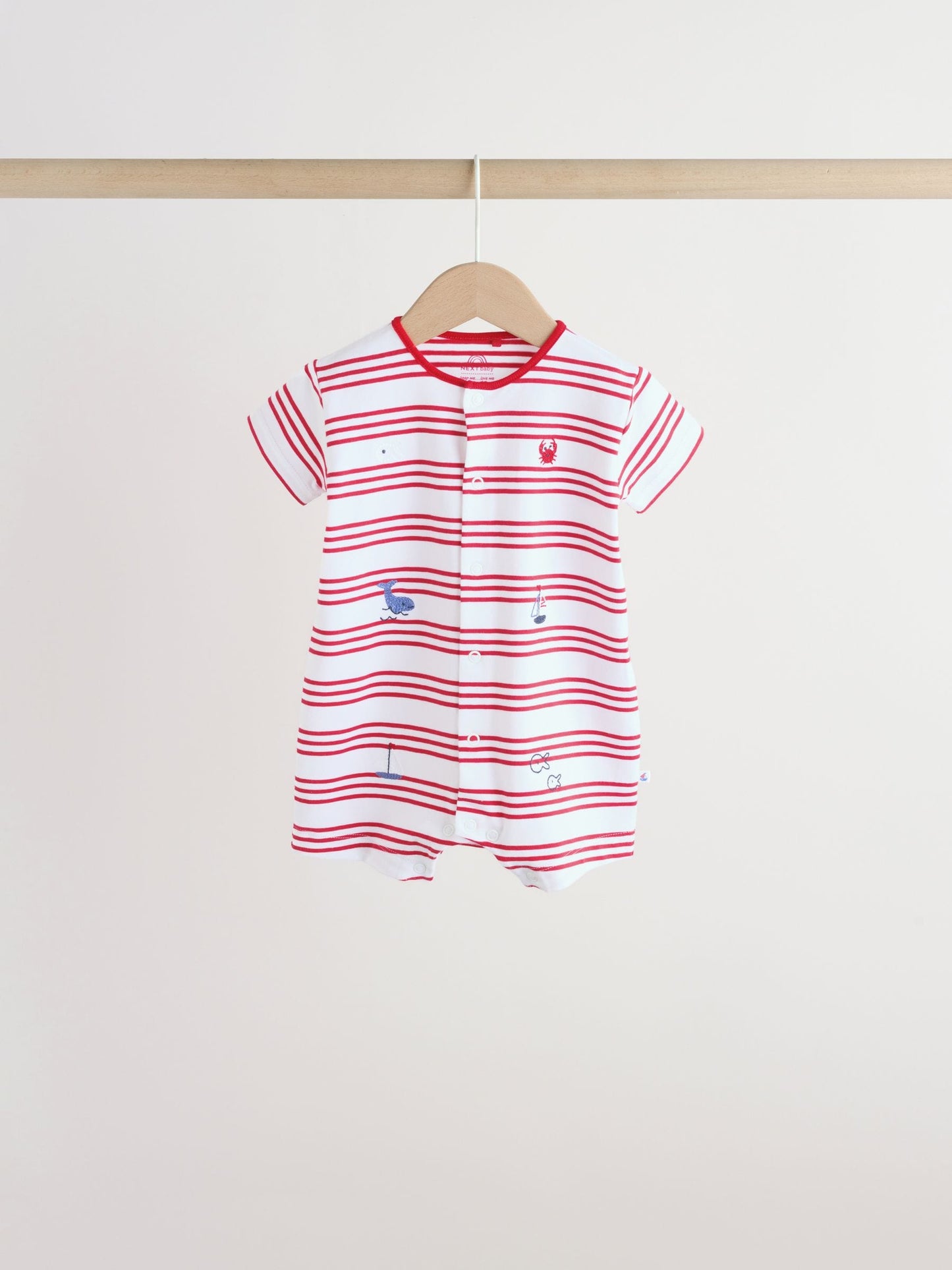 Blue Nautical Jersey Baby Rompers 4 Pack image 7