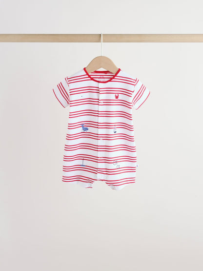 Blue Nautical Jersey Baby Rompers 4 Pack image 7