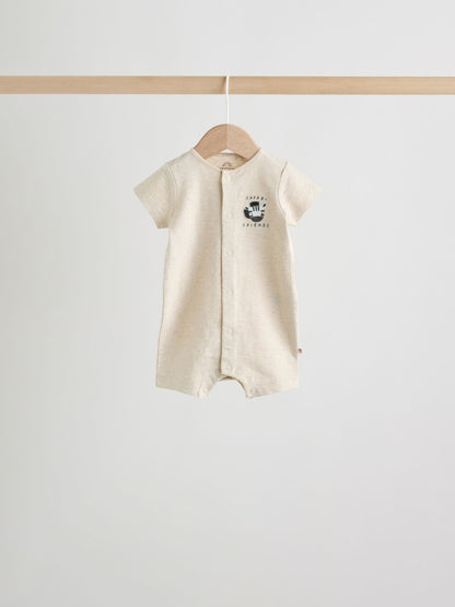Neutral Animal Jersey Baby Rompers 4 Pack image 3