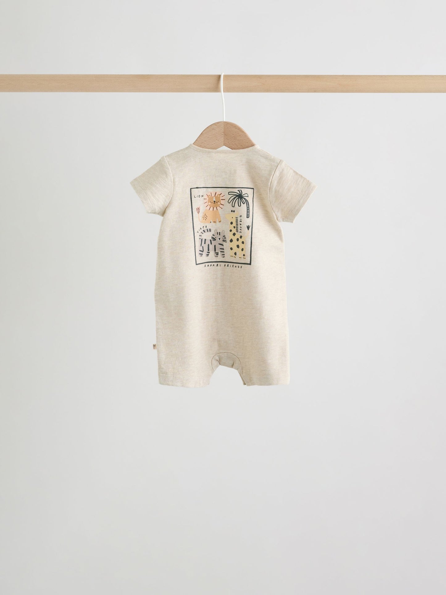 Neutral Animal Jersey Baby Rompers 4 Pack image 4