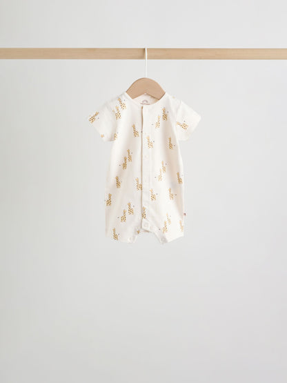 Neutral Animal Jersey Baby Rompers 4 Pack image 5