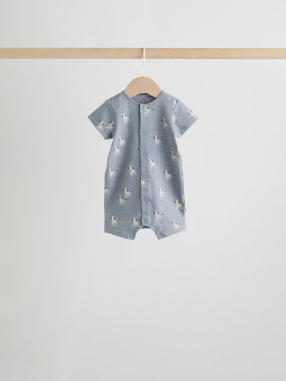 Neutral Animal Jersey Baby Rompers 4 Pack image 6