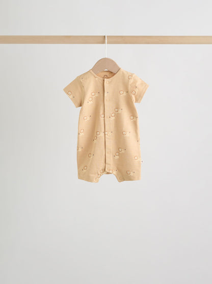 Neutral Animal Jersey Baby Rompers 4 Pack image 7