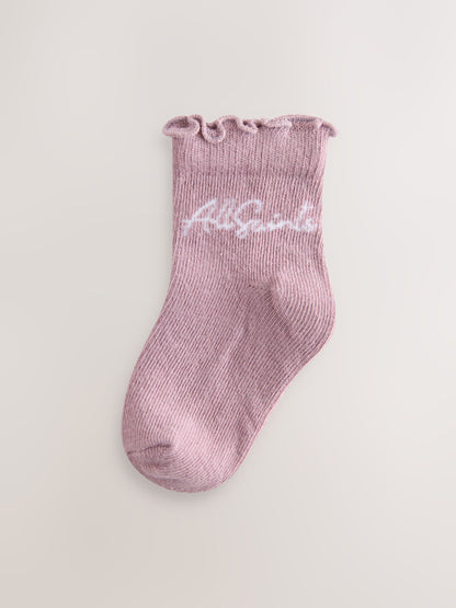 smALLSAINTS Pink Logo Socks 5 Pack image 4