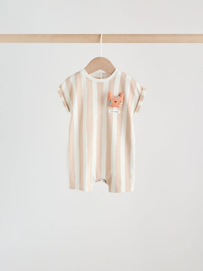 Blue Safari Jersey Baby Rompers 3 Pack image 8