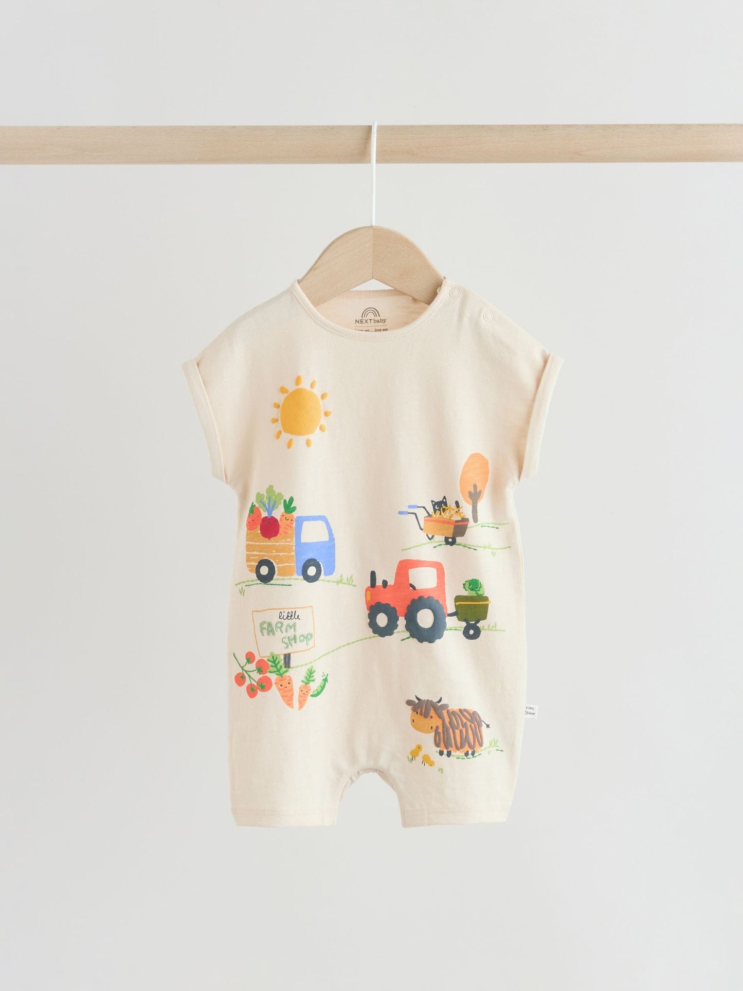 Farmyard Jersey Baby Rompers 3 Pack image 3