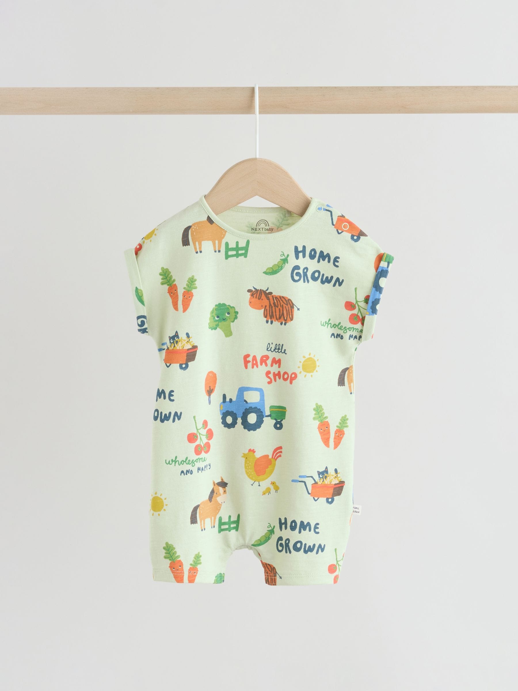 Farmyard Jersey Baby Rompers 3 Pack image 6