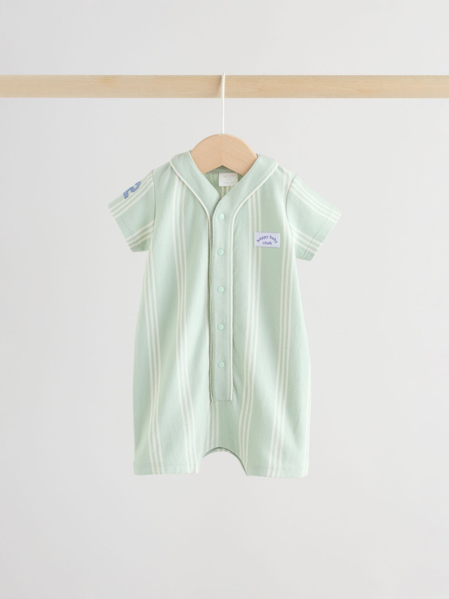 Blue Baby Jersey Rompers 2 Pack image 3