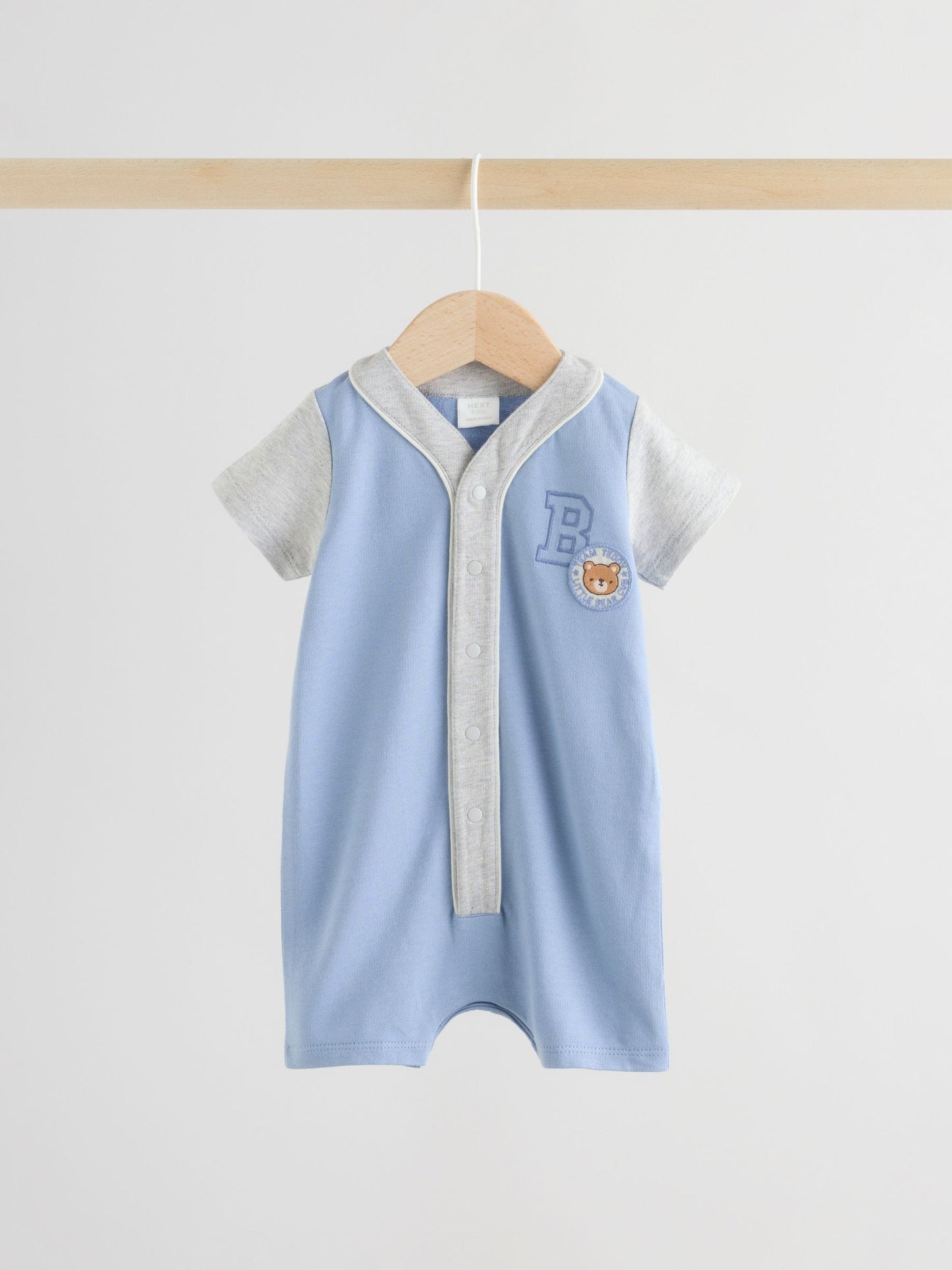 Blue Baby Jersey Rompers 2 Pack image 4