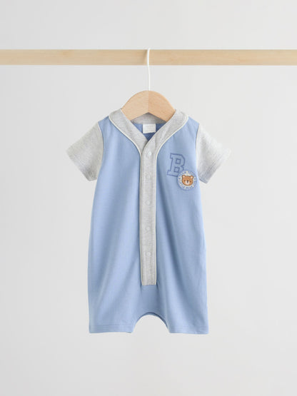 Blue Baby Jersey Rompers 2 Pack image 4