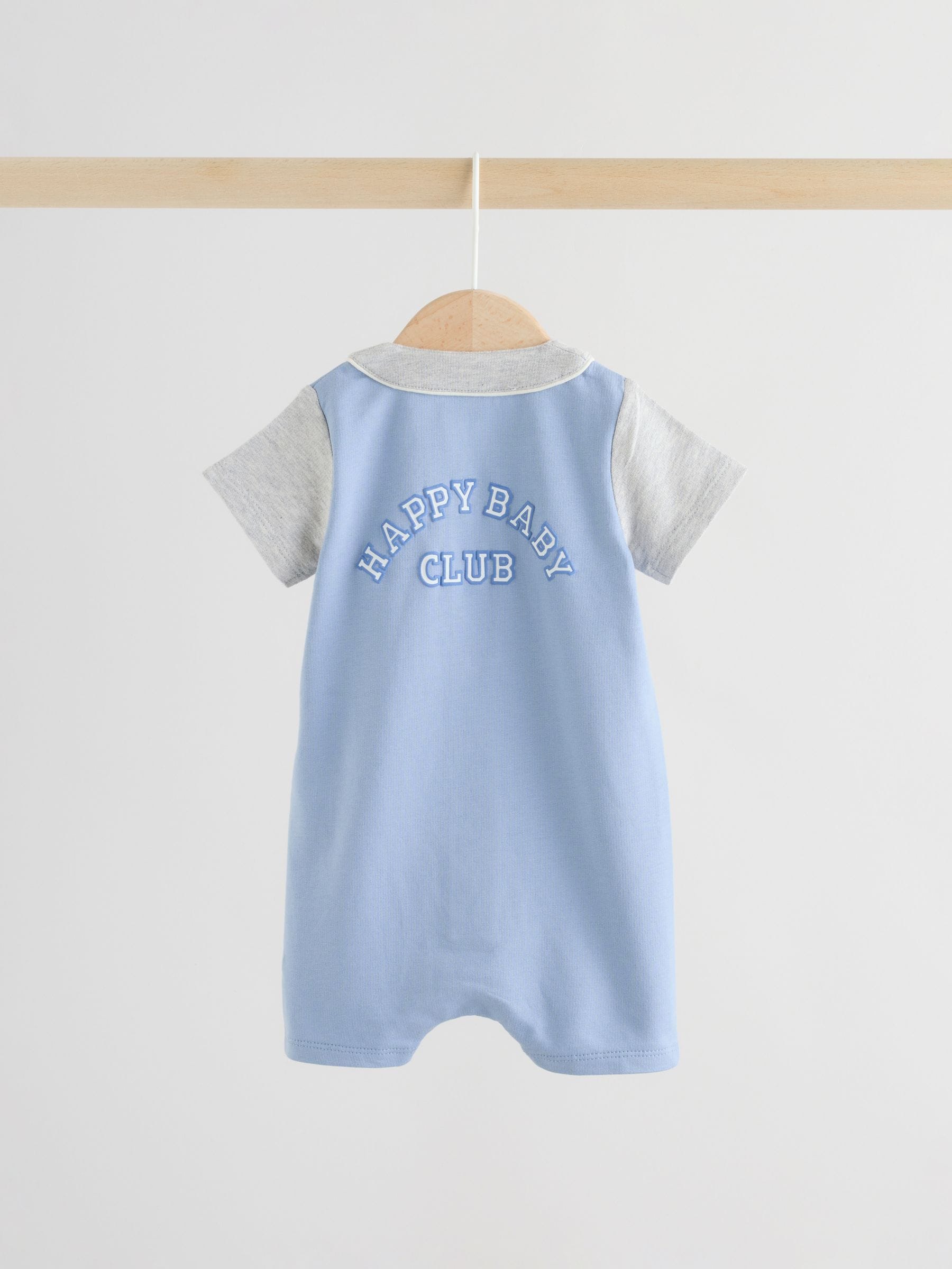 Blue Baby Jersey Rompers 2 Pack image 5