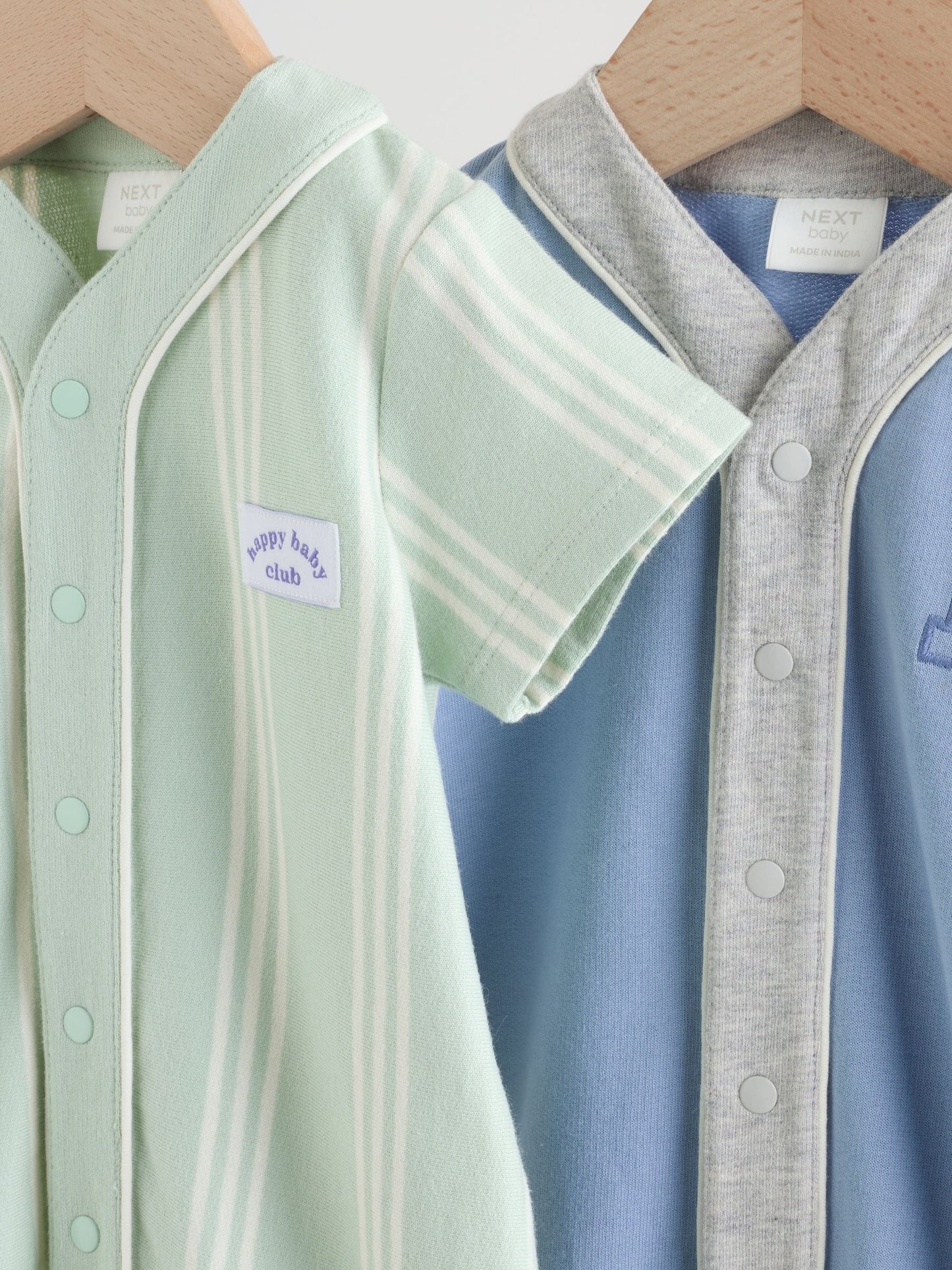 Blue Baby Jersey Rompers 2 Pack image 6