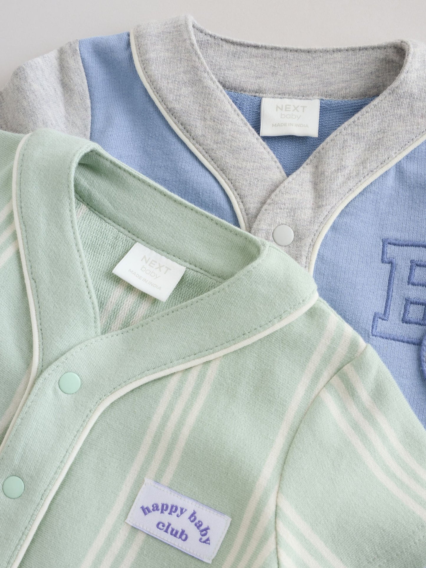 Blue Baby Jersey Rompers 2 Pack image 7