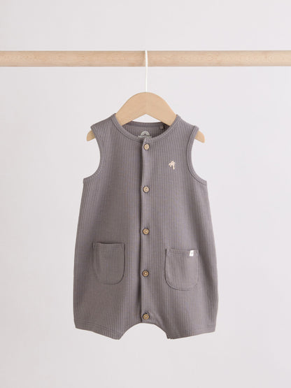 Grey Vest Jersey Baby Romper image 4