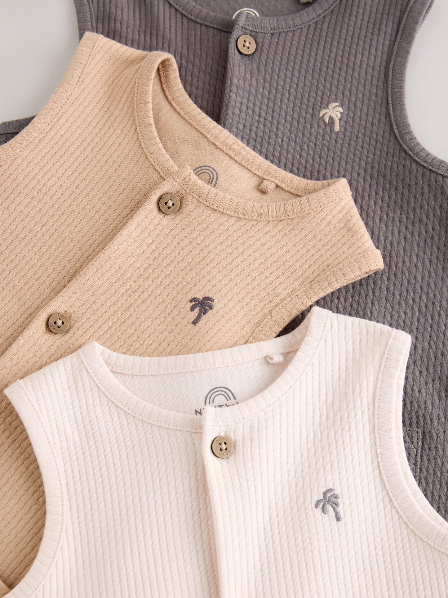 Grey Vest Jersey Baby Romper image 8
