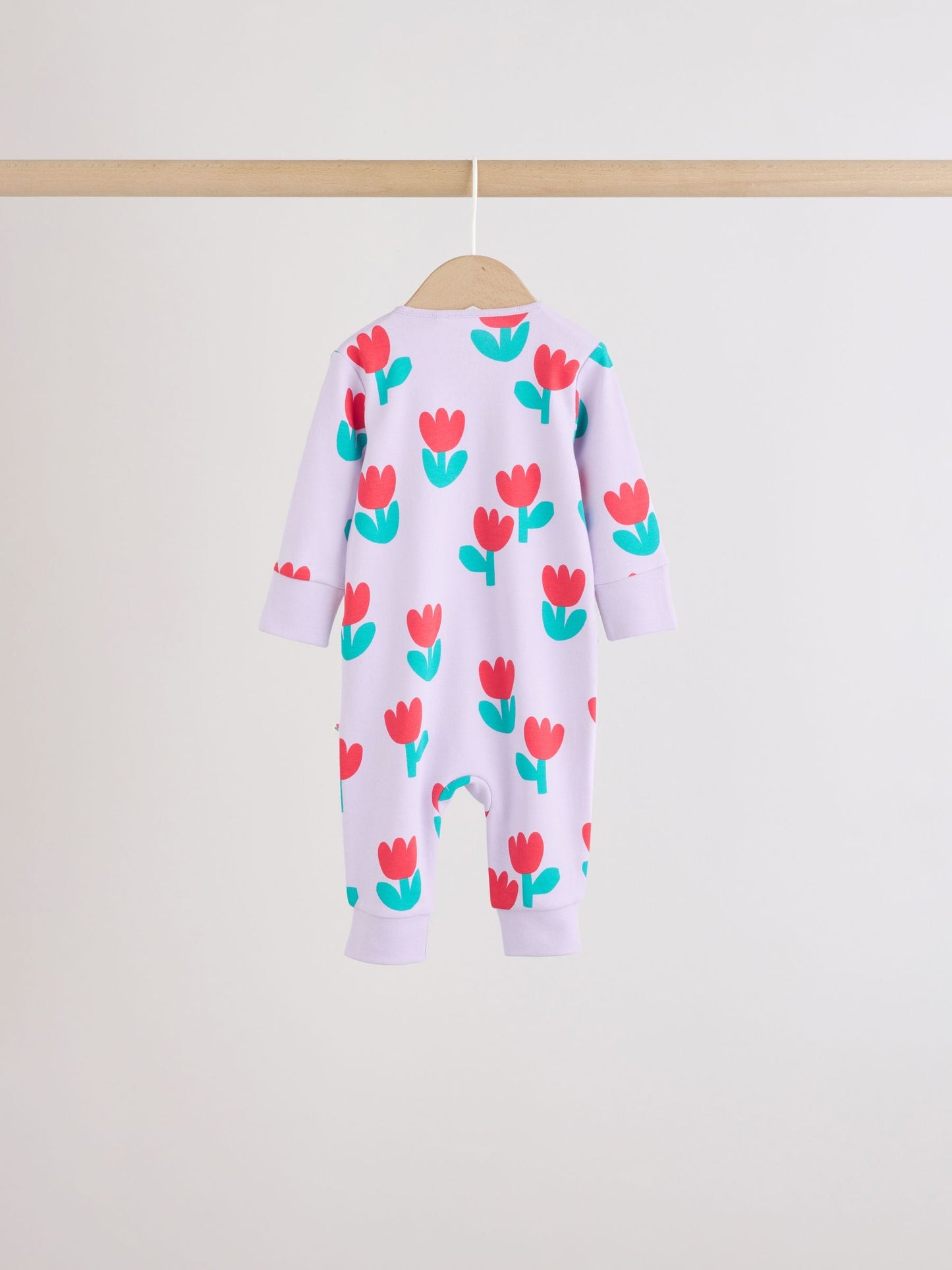 Lilac Purple Two Way Zip Baby Sleepsuit 4 Pack (0mths-3yrs) image 4