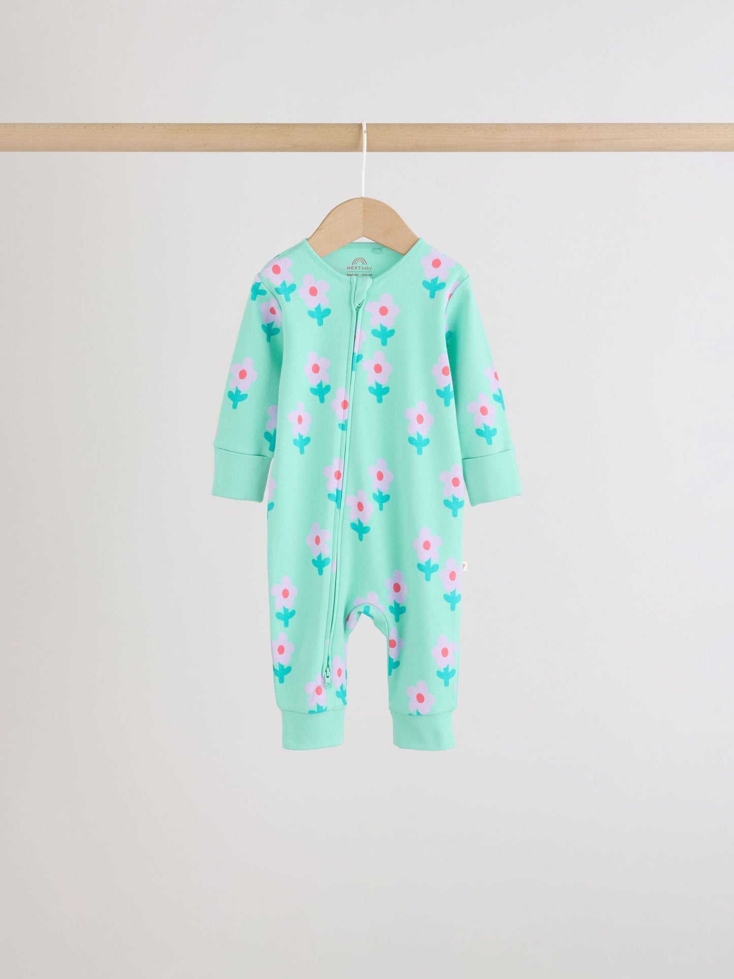 Lilac Purple Two Way Zip Baby Sleepsuit 4 Pack (0mths-3yrs) image 5