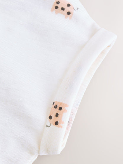 White Printed I Love My Mummy Baby Jersey Romper image 5