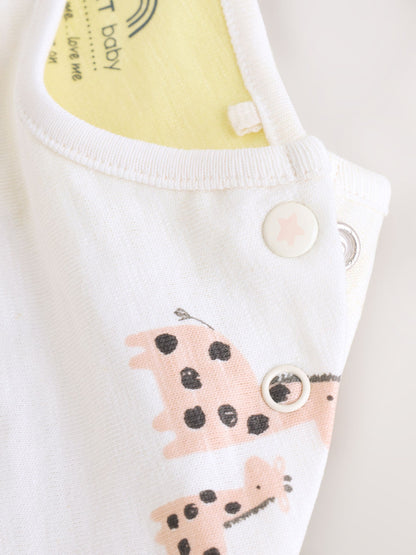 White Printed I Love My Mummy Baby Jersey Romper image 7
