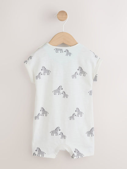 White All Over Printed I Love My Daddy Baby Jersey Romper image 2