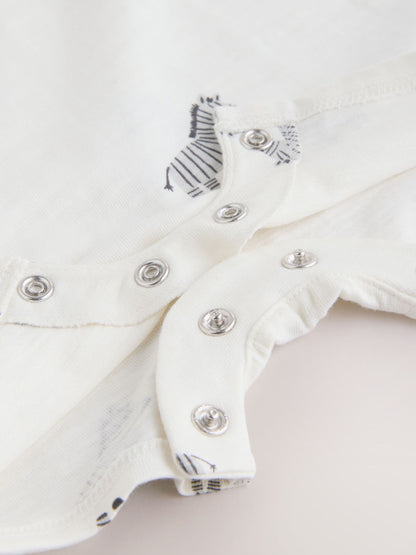 White All Over Printed I Love My Daddy Baby Jersey Romper image 4