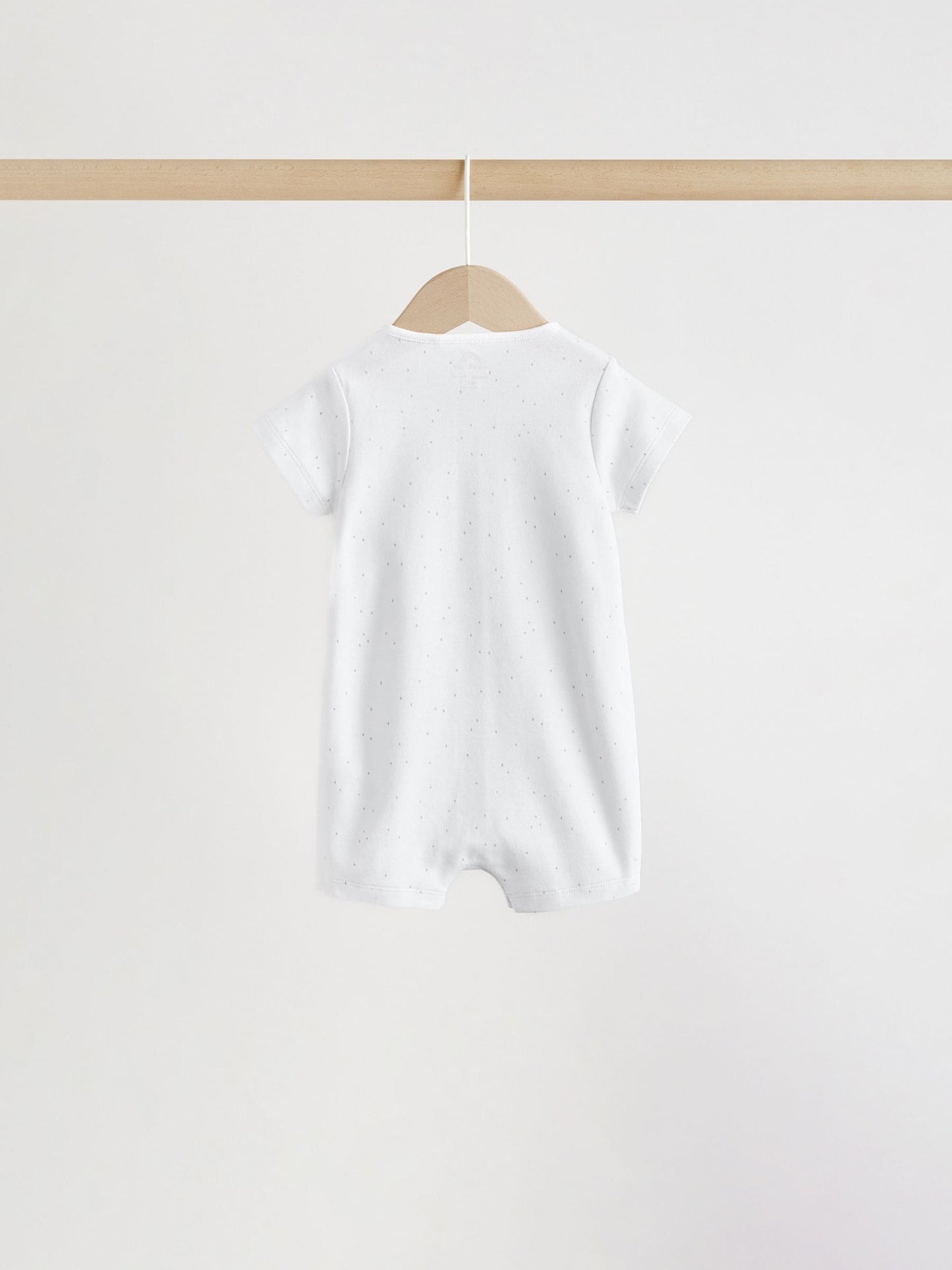 White Safari Animal Embroidered Jersey Baby Rompers 3 Pack image 6