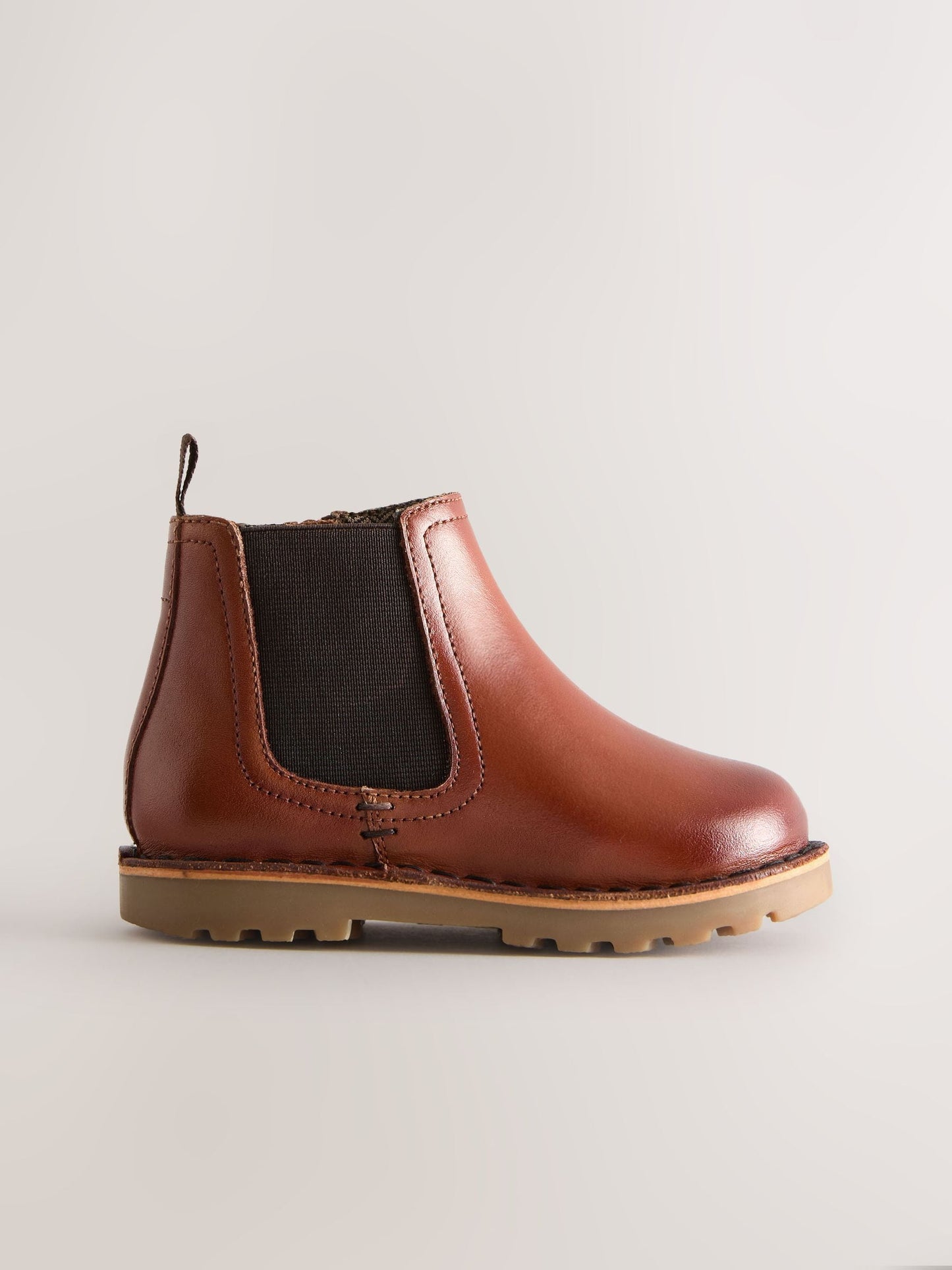 Tan Brown Leather Chelsea Boots image 3