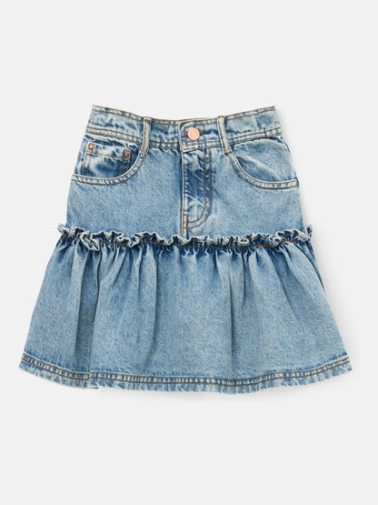 Dsiney Kidz - Angel & Rocket Blue Noemie Heart Pocket Denim Skirt image 6