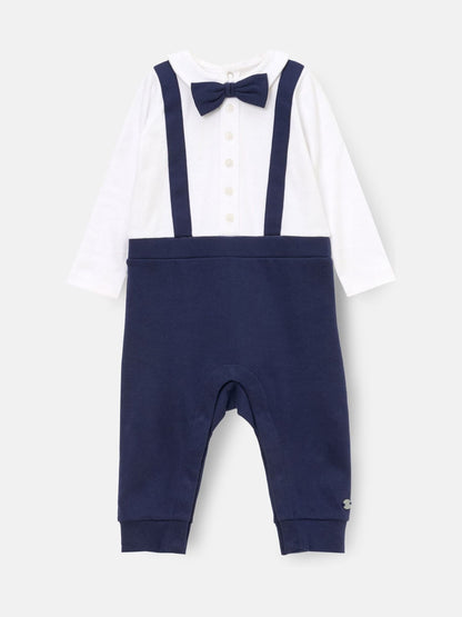 Angel & Rocket Blue Jude Smart Bow Tie Onesie image 3
