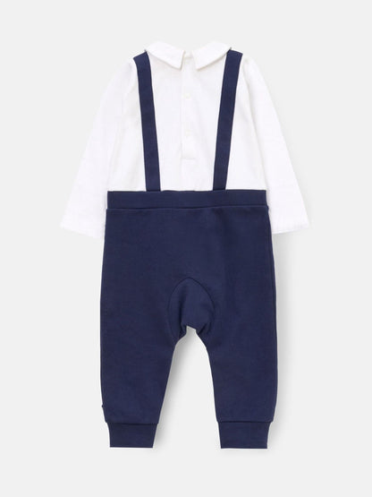 Angel & Rocket Blue Jude Smart Bow Tie Onesie image 4