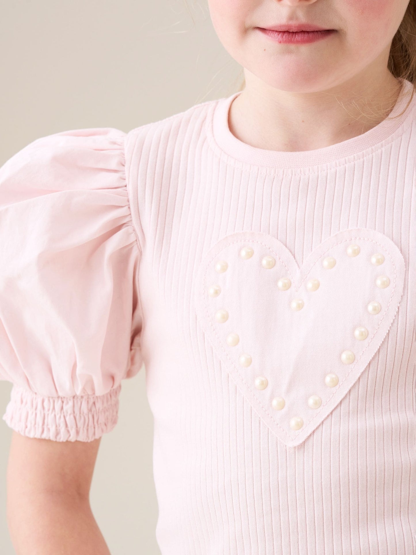 Dsiney Kidz - Angel & Rocket Pink Eve Ruffle Heart Puff Sleeve T-Shirt image 4