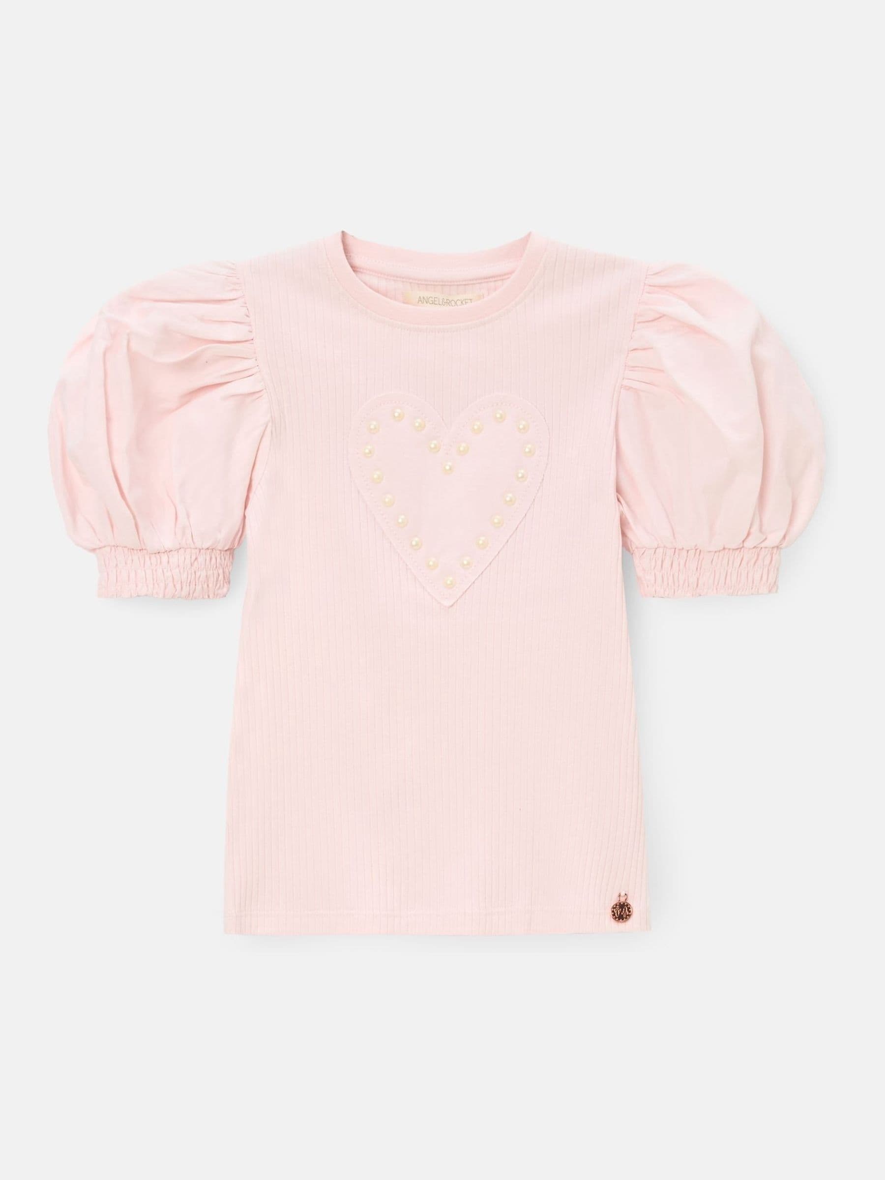 Dsiney Kidz - Angel & Rocket Pink Eve Ruffle Heart Puff Sleeve T-Shirt image 5