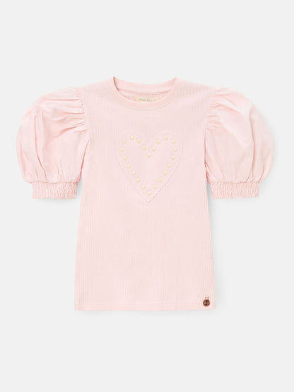Dsiney Kidz - Angel & Rocket Pink Eve Ruffle Heart Puff Sleeve T-Shirt image 5