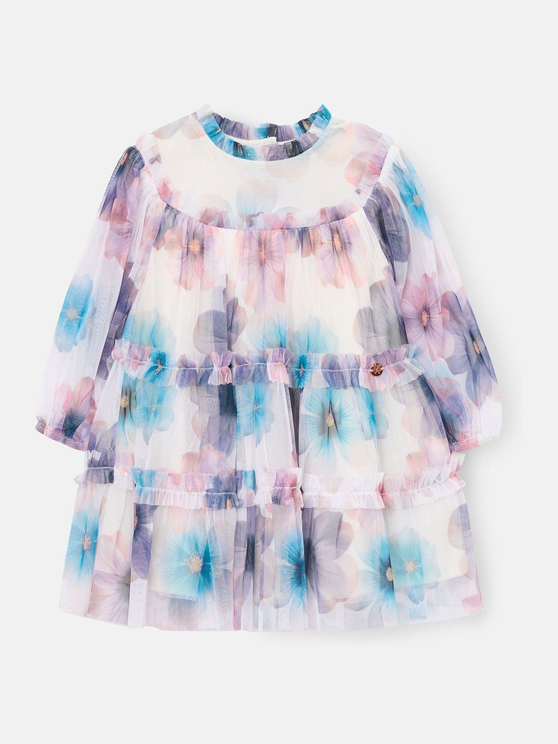 Angel & Rocket White Eleanor Floral Print Mesh Dress image 3