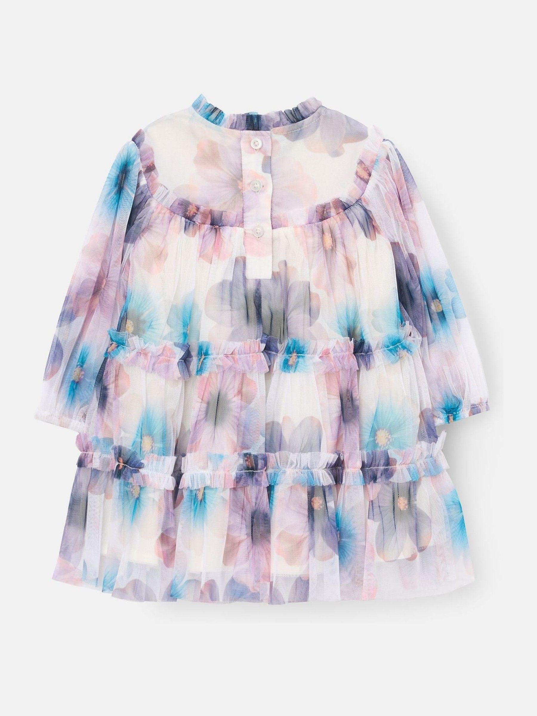 Angel & Rocket White Eleanor Floral Print Mesh Dress image 4