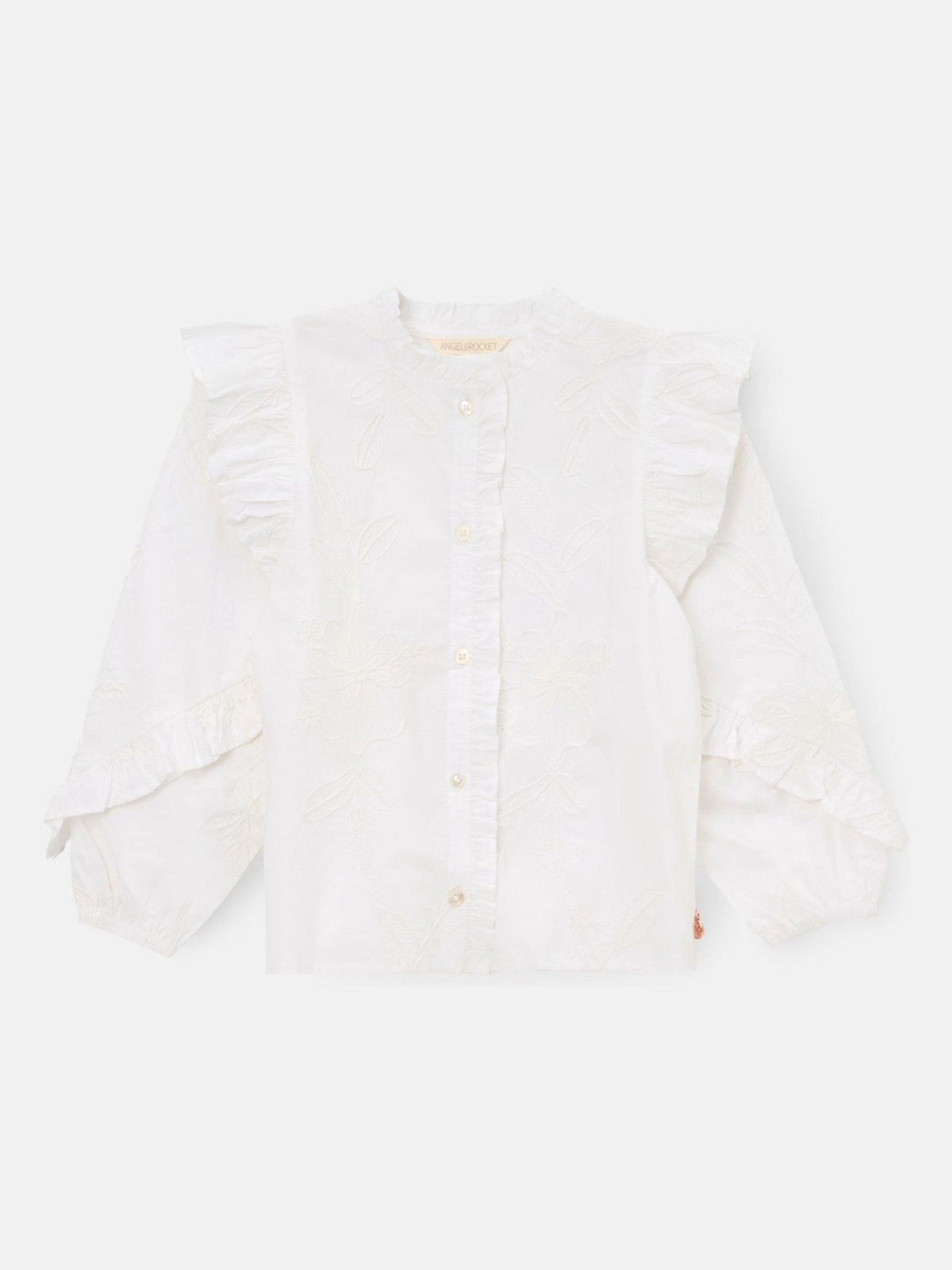 Dsiney Kidz - Angel & Rocket White Lacey Embroidered Frill Sleeve Blouse image 7