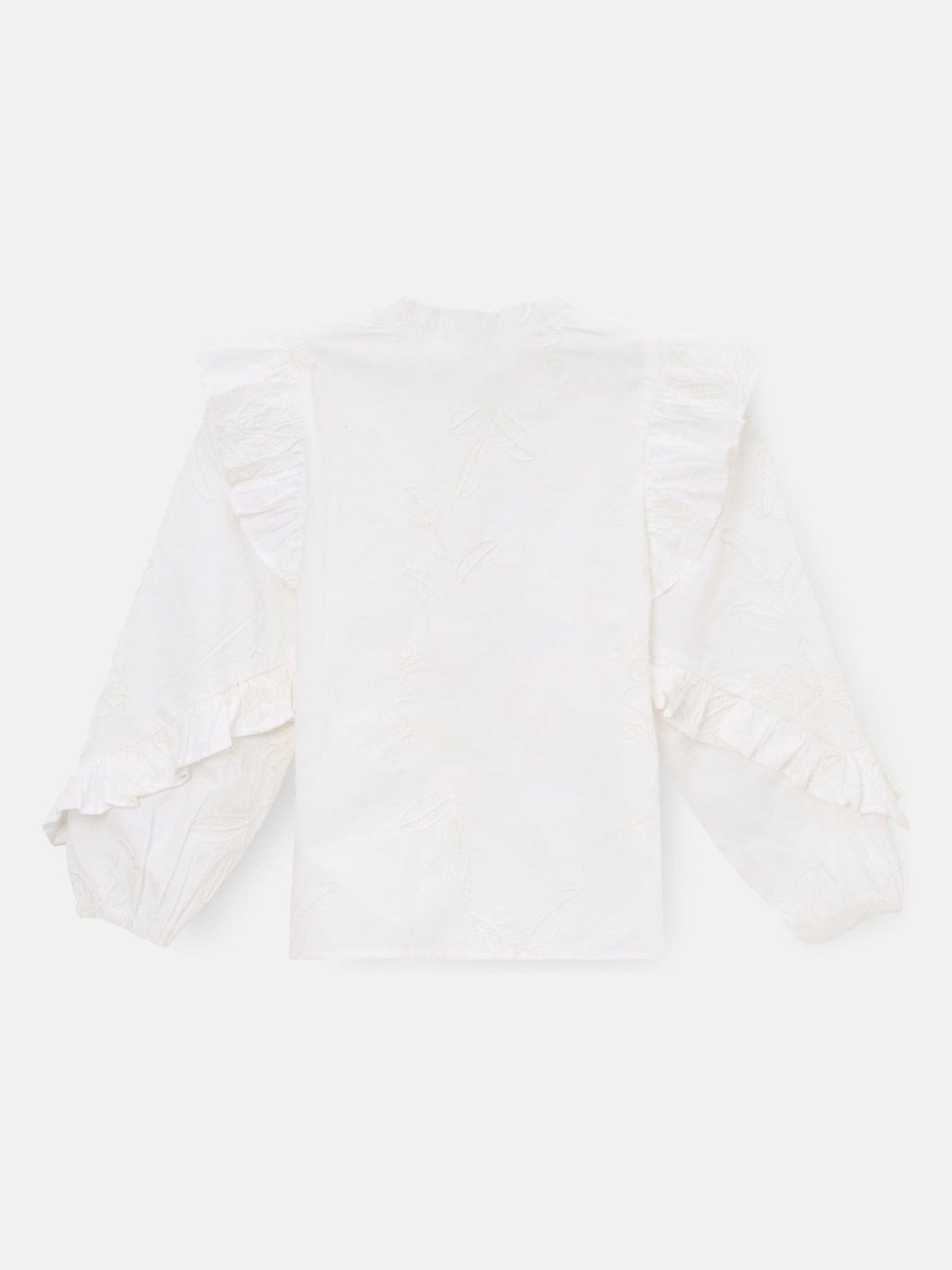 Dsiney Kidz - Angel & Rocket White Lacey Embroidered Frill Sleeve Blouse image 8