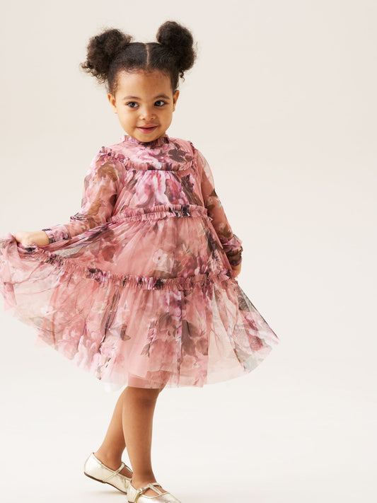 Angel & Rocket Pink Cara Print Mesh Dress image 1