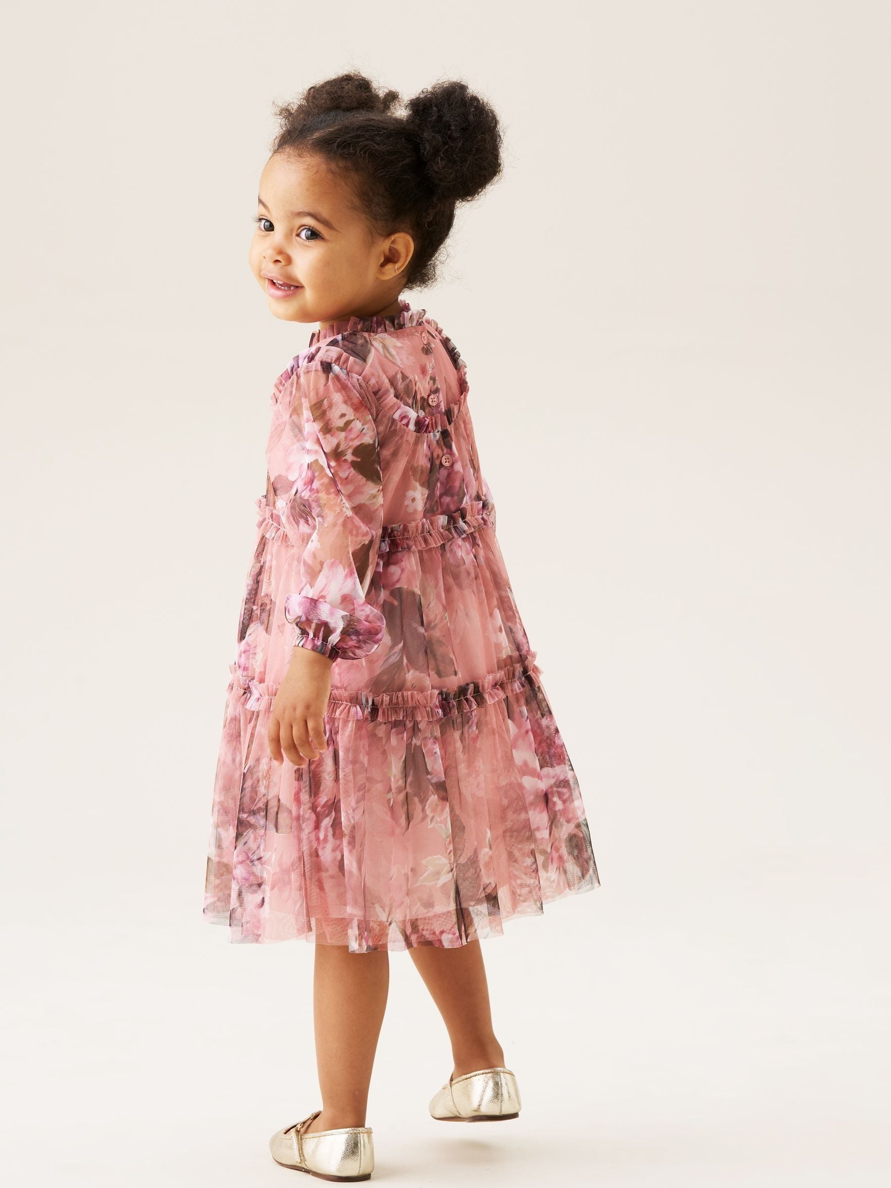 Angel & Rocket Pink Cara Print Mesh Dress image 2