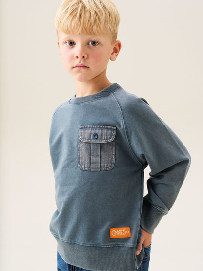 Dsiney Kidz - Angel & Rocket Blue Enzo Utility Sweatshirt image 2