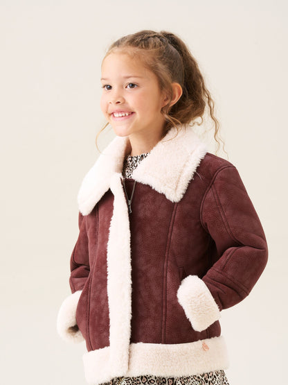 Dsiney Kidz - Angel & Rocket Red Halle Faux Leather Fur Jacket image 1