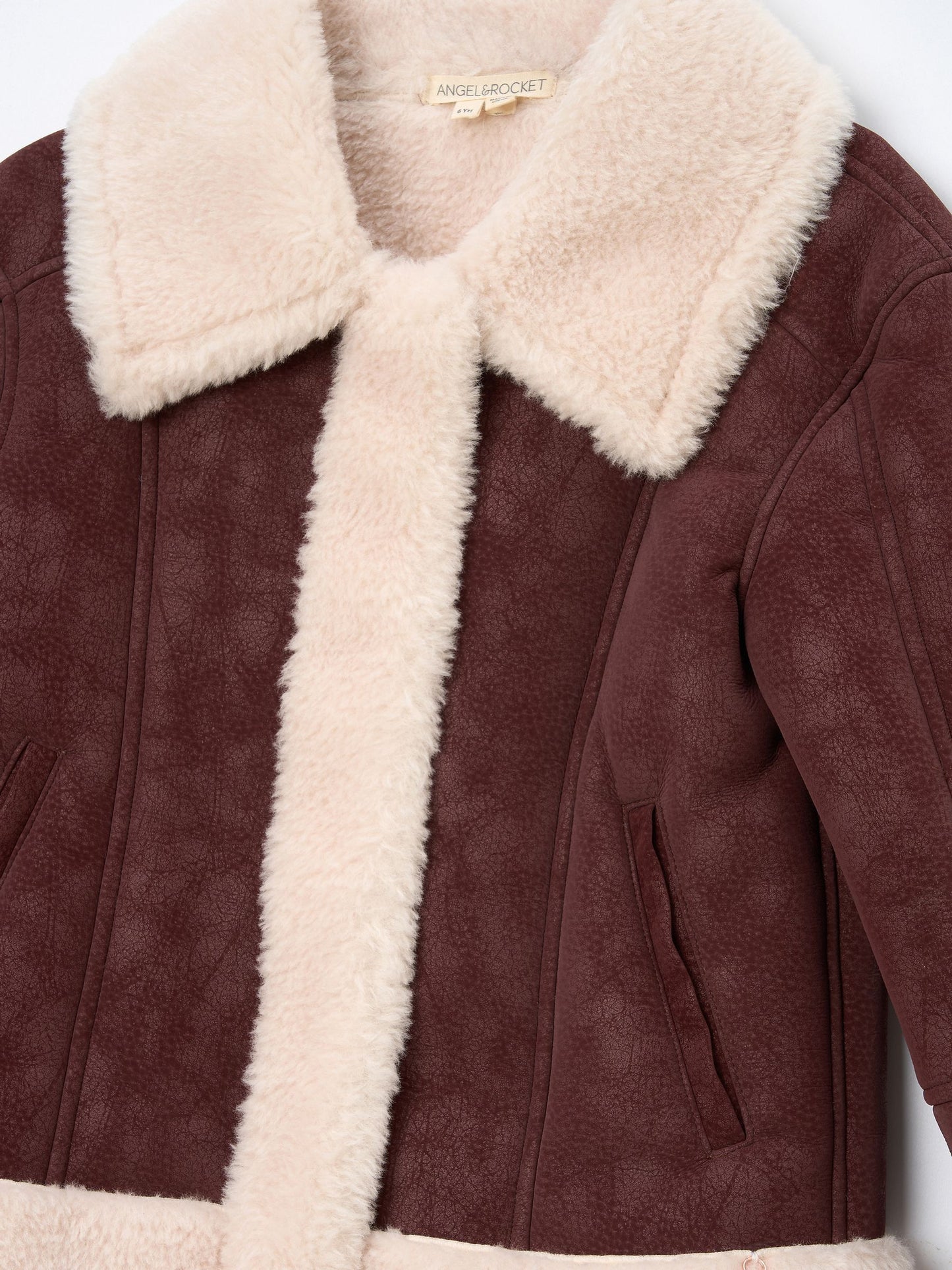 Dsiney Kidz - Angel & Rocket Red Halle Faux Leather Fur Jacket image 2