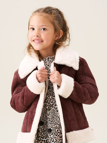 Dsiney Kidz - Angel & Rocket Red Halle Faux Leather Fur Jacket image 5