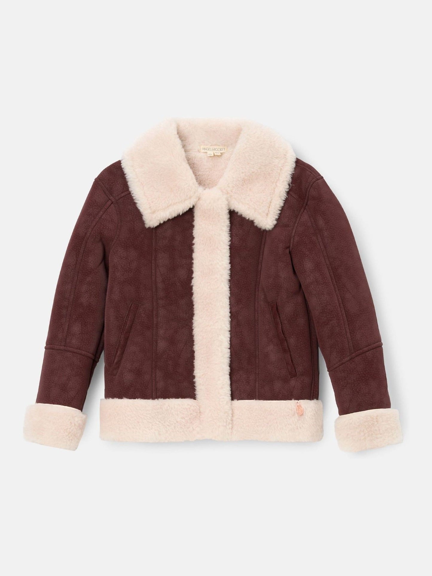 Dsiney Kidz - Angel & Rocket Red Halle Faux Leather Fur Jacket image 7