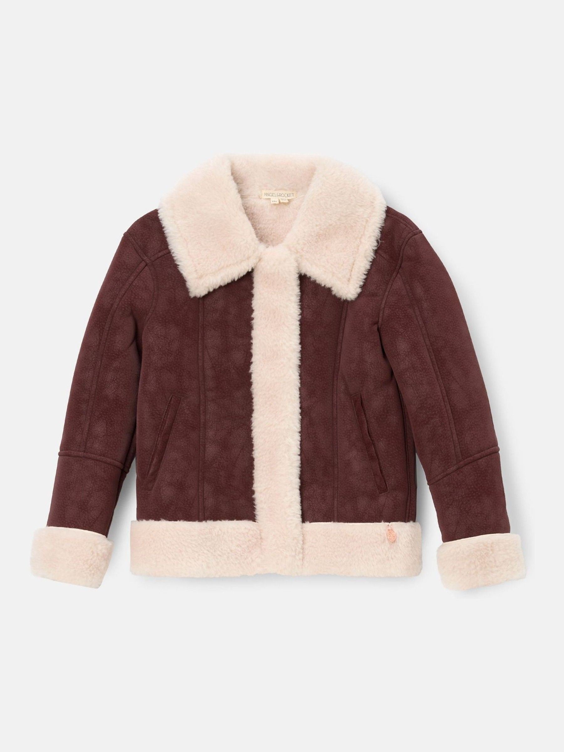 Dsiney Kidz - Angel & Rocket Red Halle Faux Leather Fur Jacket image 7