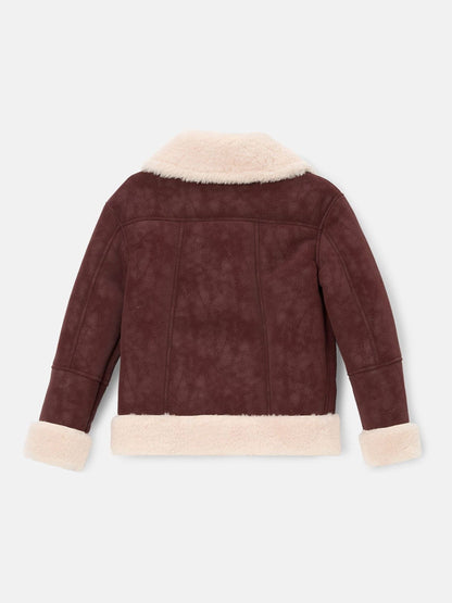 Dsiney Kidz - Angel & Rocket Red Halle Faux Leather Fur Jacket image 8