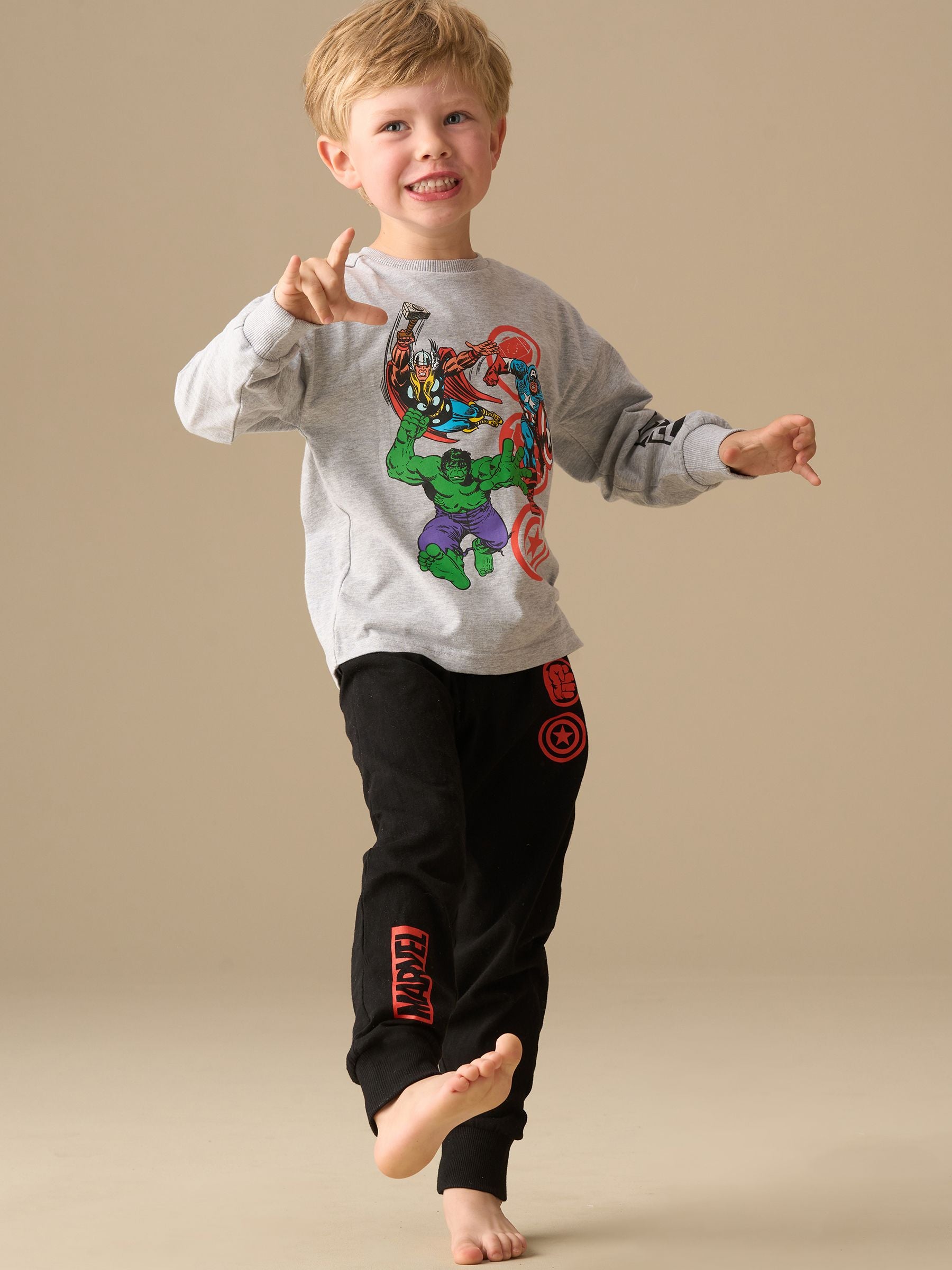Dsiney Kidz - Angel & Rocket Grey Marvel Graphic Print Pyjamas image 1