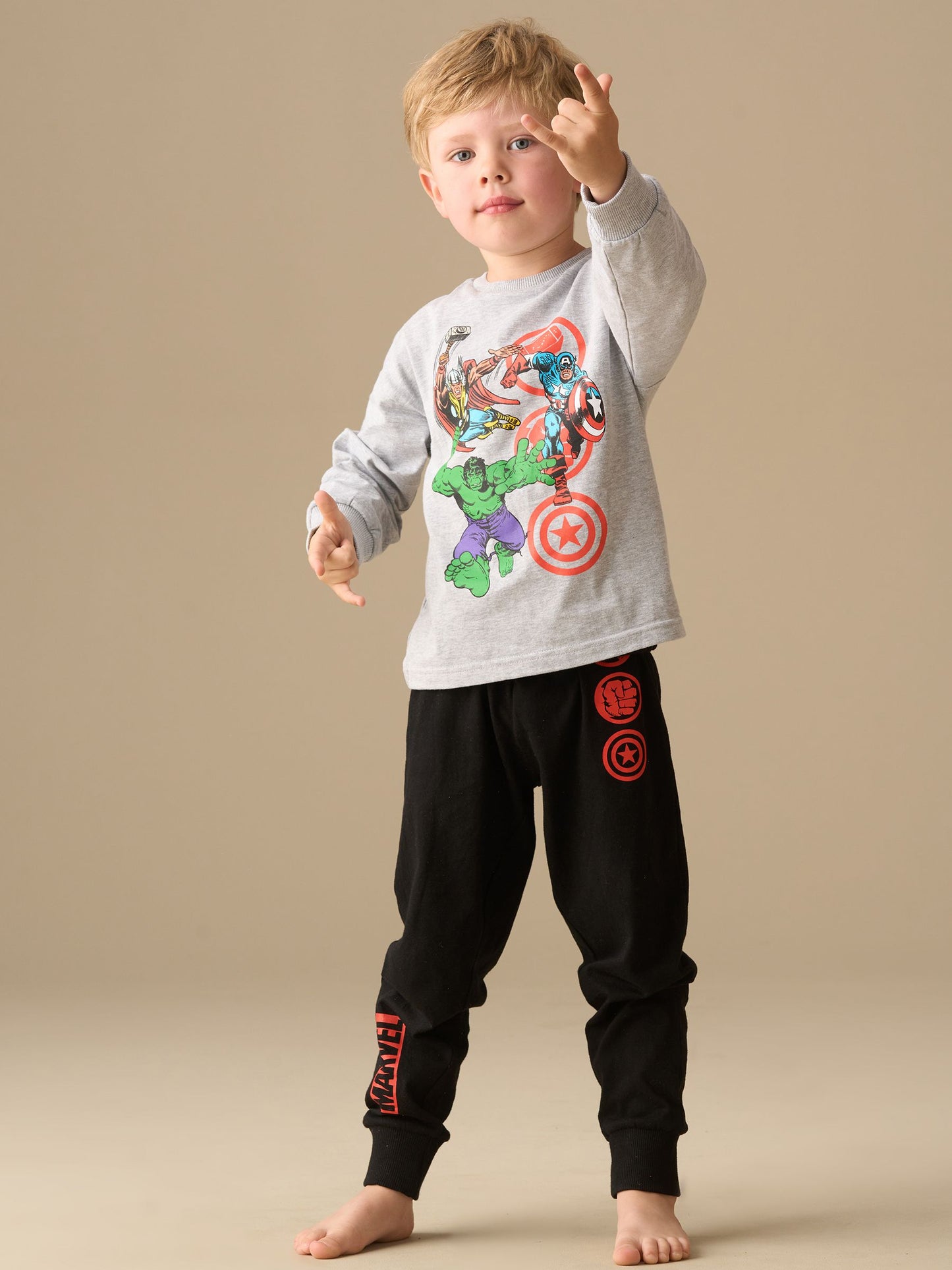 Dsiney Kidz - Angel & Rocket Grey Marvel Graphic Print Pyjamas image 2