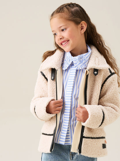 Dsiney Kidz - Angel & Rocket Cream Charlie Sherpa Trim Jacket image 1