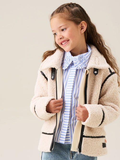 Dsiney Kidz - Angel & Rocket Cream Charlie Sherpa Trim Jacket image 1